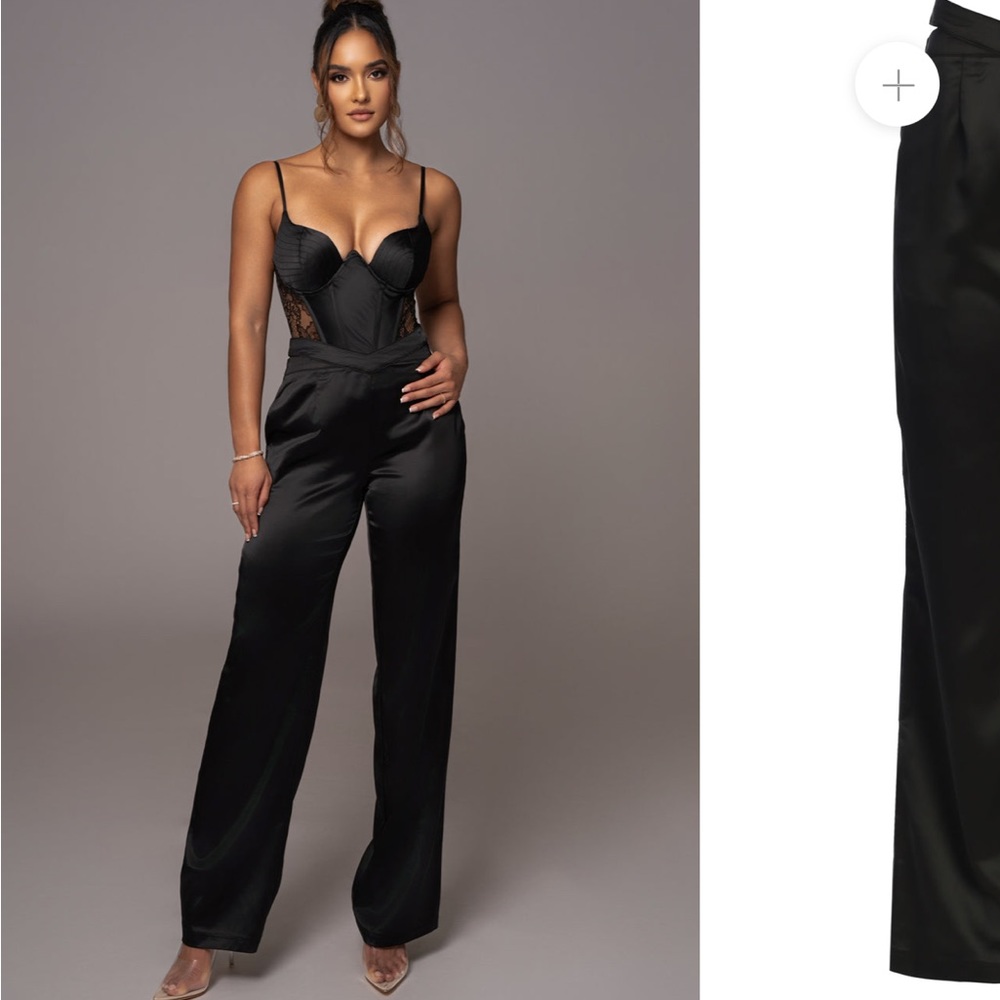 Jluxlabel satin cut out pants